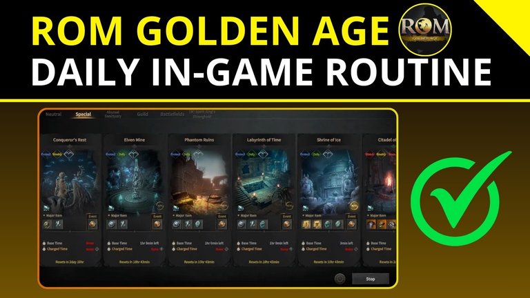 ROM Golden Age ⚔️| What do you Need to do Daily?