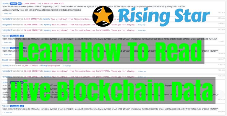 Learning How To Read The Hive Blockchain