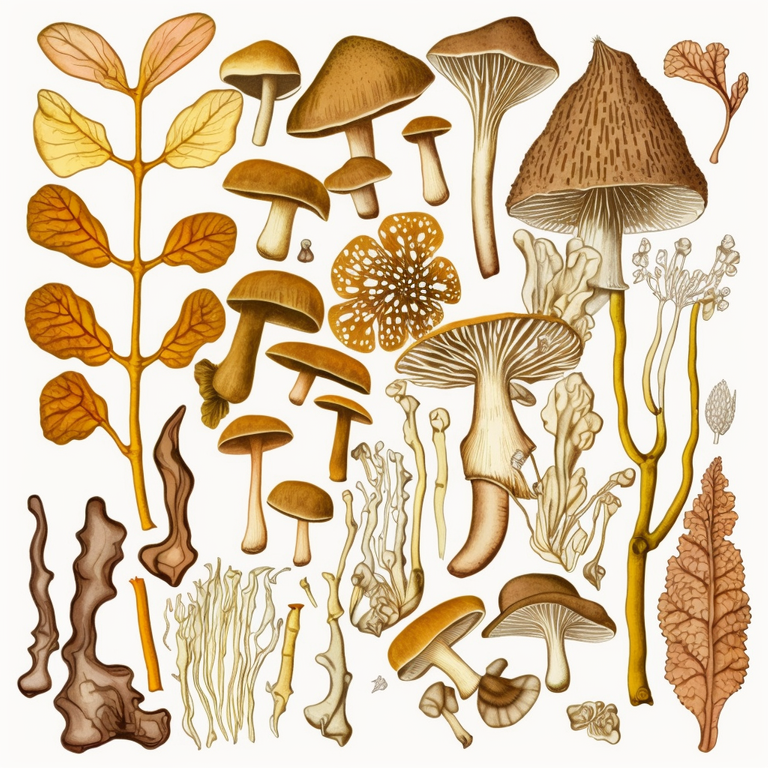 riverflows_a_collection_of_fungi_botanical_drawing_gold_and_bro_03283174-e2bb-4152-b610-2e6d2c431bc6.png