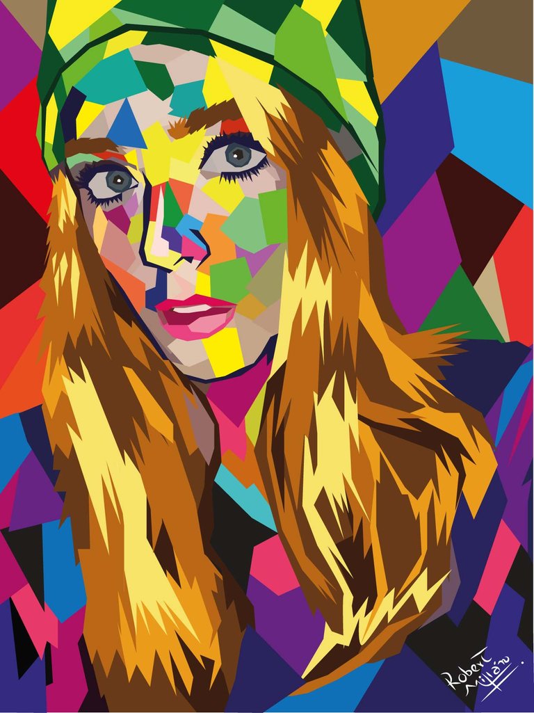 mujer con gorro wedha pop art.jpg