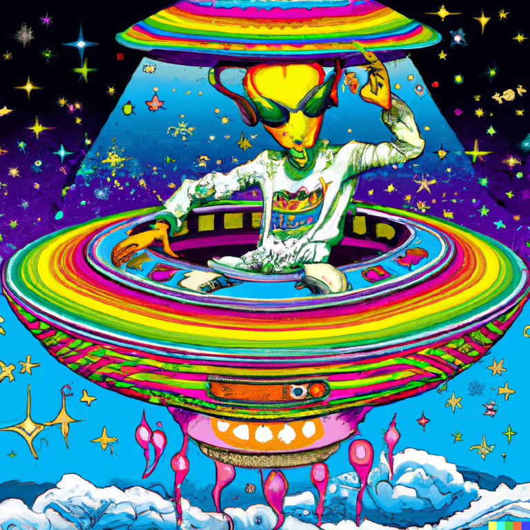 DALL·E 2023-01-28 00.34.38 - a psychedelic rave dj in a flying saucer.png