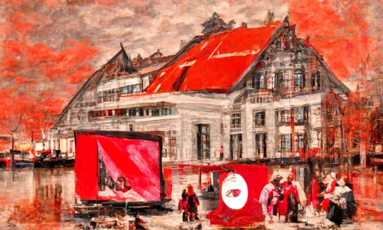 Amsterdam Conference Venue - in style of Frans Hals - red color theme