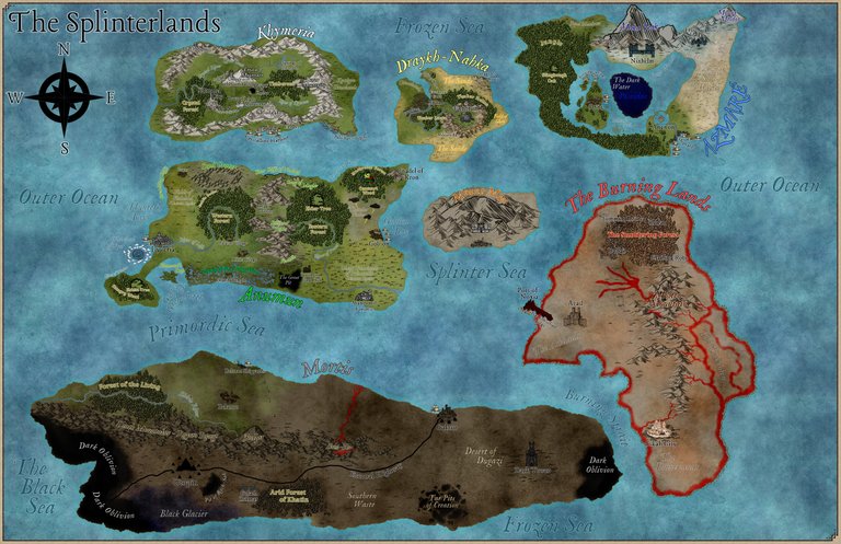 Map of Splinterlands. Source from splinterlore.com 