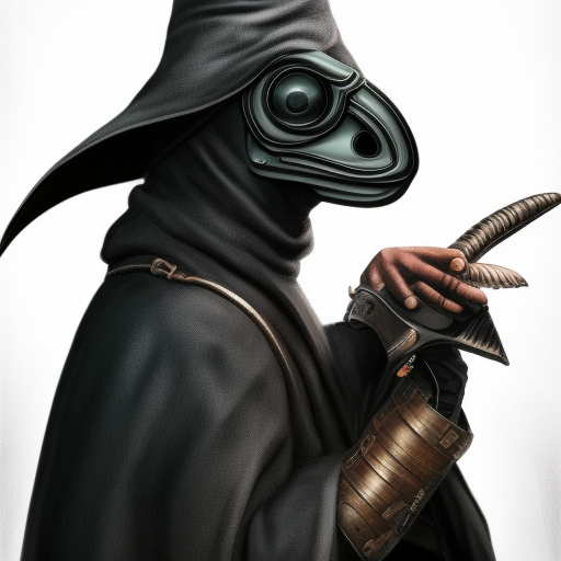 00139-1818441084-rpg! profile! portrait of humanoid bird, plague doctor, white background, standing character, beak, feathers, ARMOURED, futurist.png