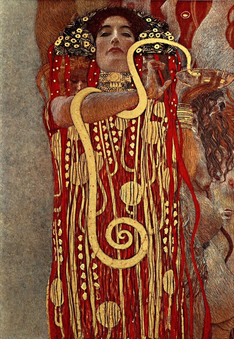 Hygieia by Klimt. Gustav Klimt (1862-1918), Public domain, via Wikimedia Commons.