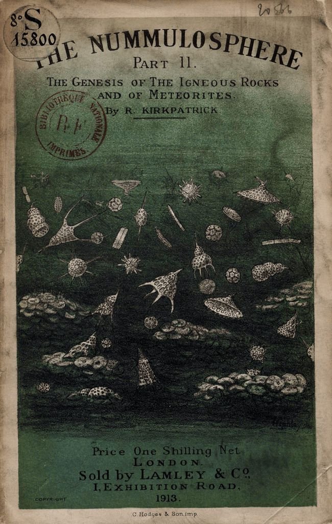 Cover of "Part 2: The Genesis of the Igneous Rocks and of Meteorites" showing the continuous rain of radiolaria in the benthos.