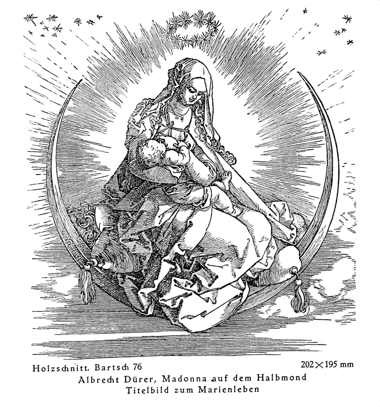 Madonna of the Half-Moon. - Albrecht Dürer, CC0, via Wikimedia Commons.