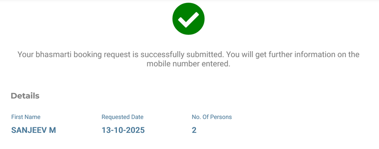 Shree Mahakaleshwar Bhasm Aarti Advance Booking Request Success.png