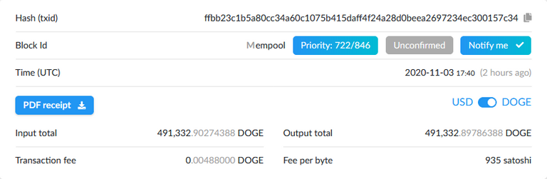 Screenshot_20201103 Dogecoin Transaction ffbb23c1b5a80cc34a60c1075b415daff4f24a28d0beea2697234ec300157c34 — Blockchair.png