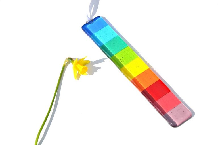 Fused Glass Rainbow Hanging  Glass Rainbow Suncatcher.jpg
