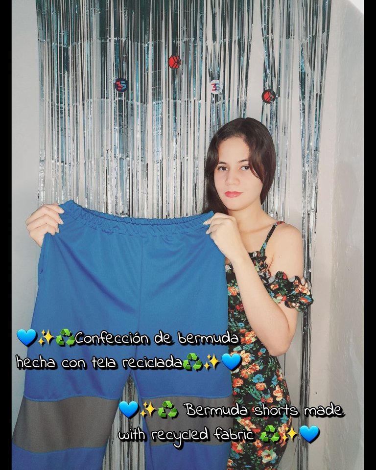 💙✨️♻️Confección de bermuda hecha con tela reciclada♻️✨️💙//💙✨️♻️ Bermuda shorts made with recycled fabric ♻️✨️💙