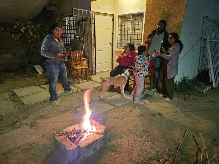 Azando bombones en familia