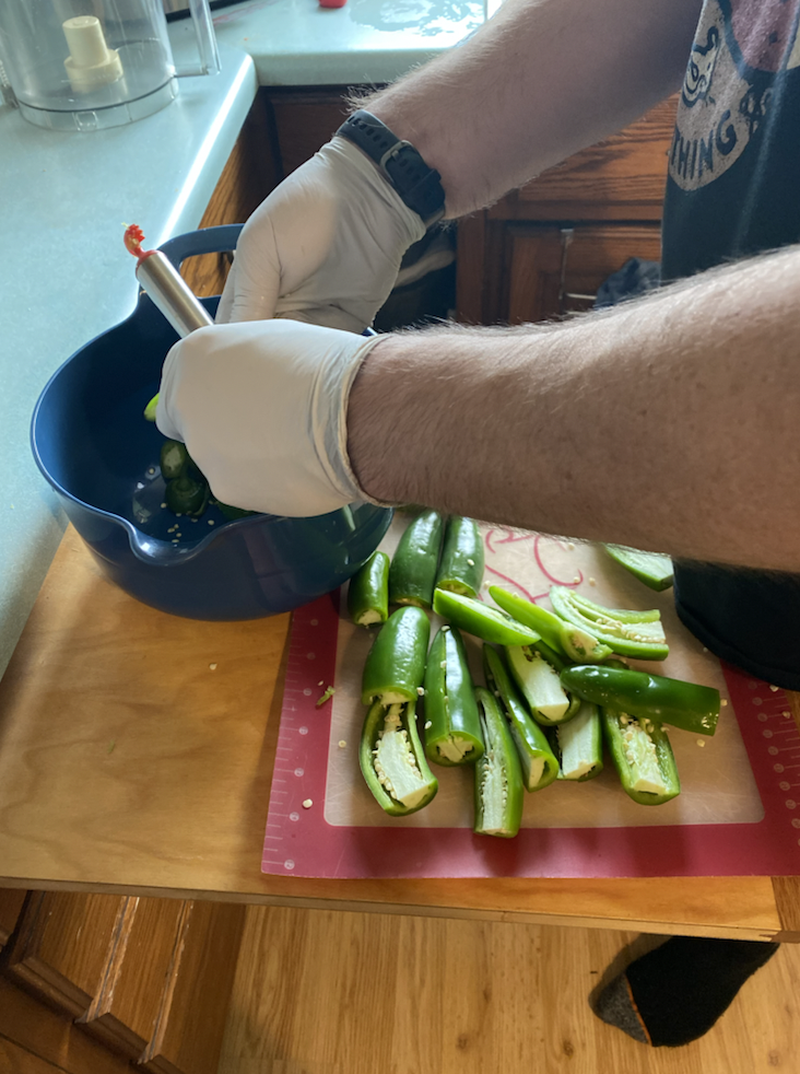 Deseeding jalapeños