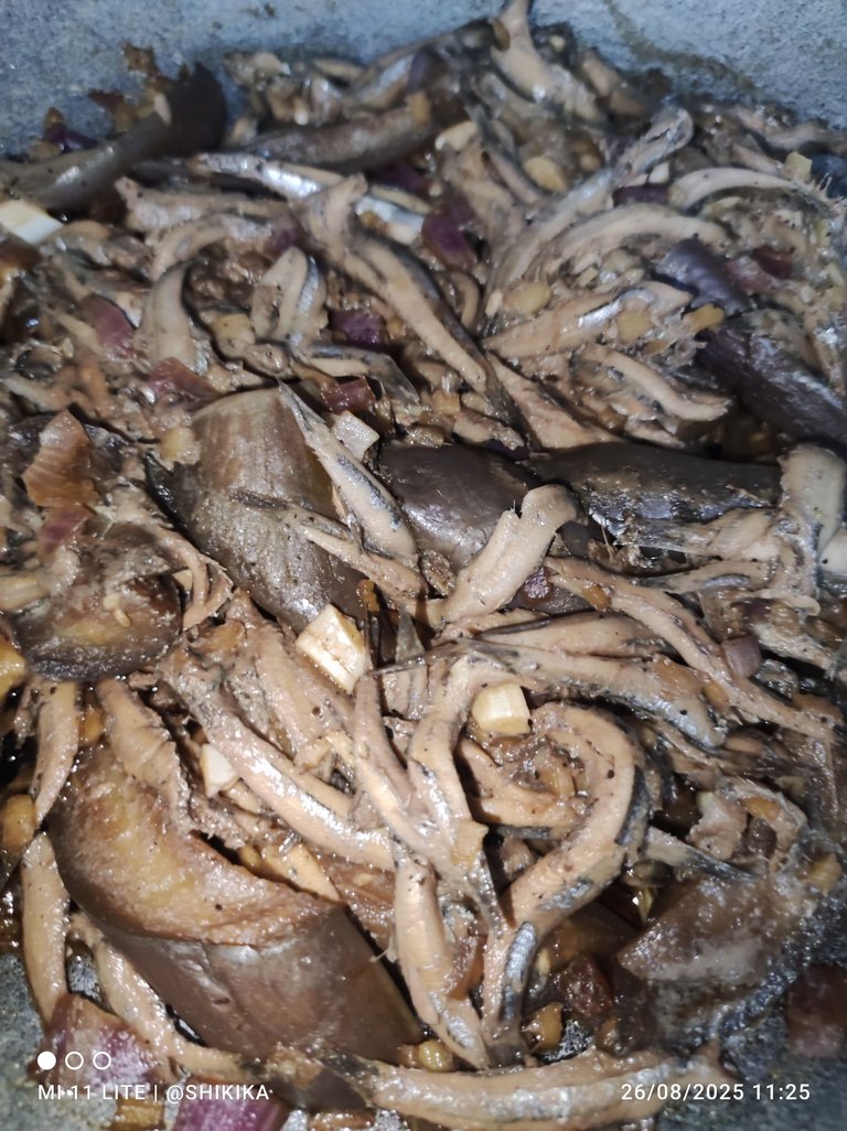 Magic Shikika Recipe: Anchovies Adobong Paksiw with Eggplant ☺️😋❤️