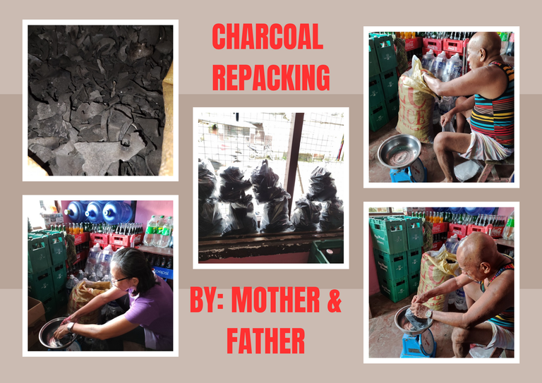 CHARCOAL REPACKING BY MY MOTHER & FATHER WITH LOVE ❤️ ☺️
