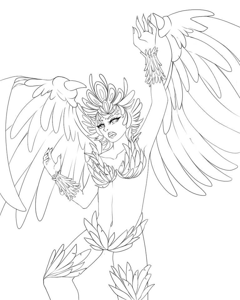 celestial harpy lineart.png