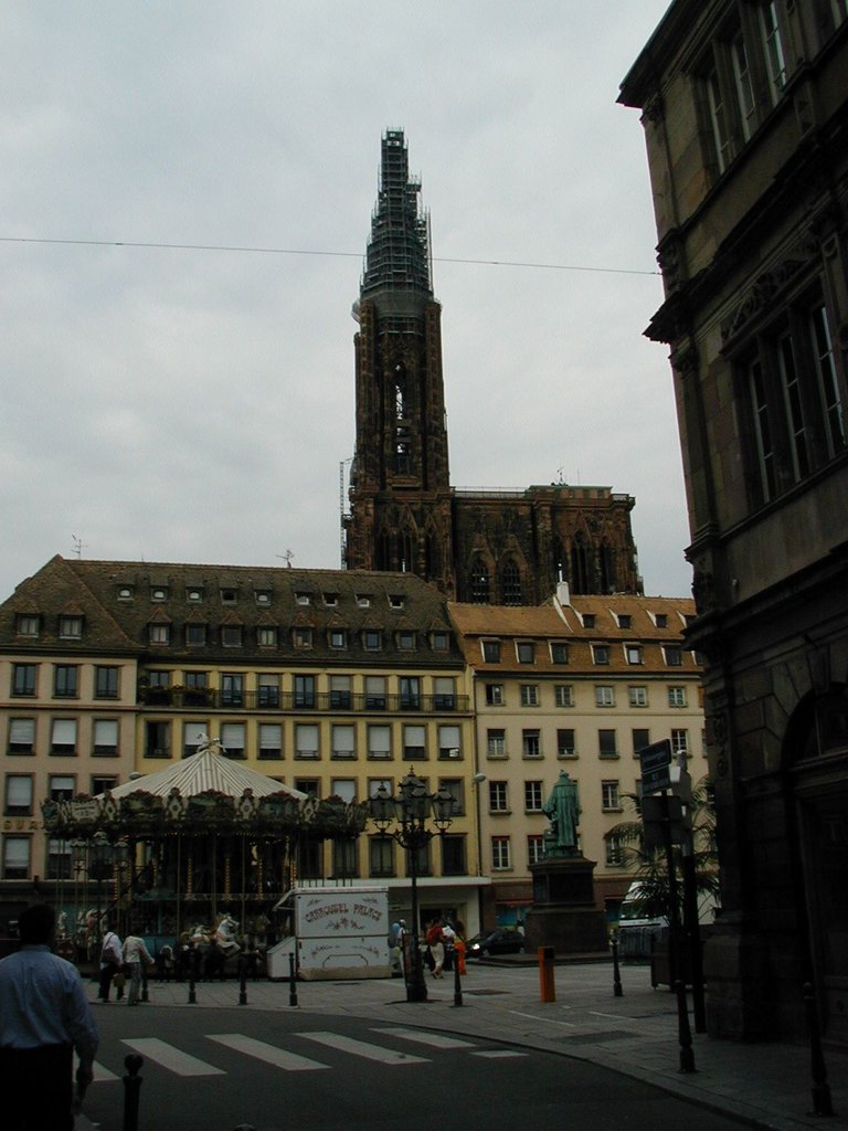 215-Looming large church in Strasbourg.JPG