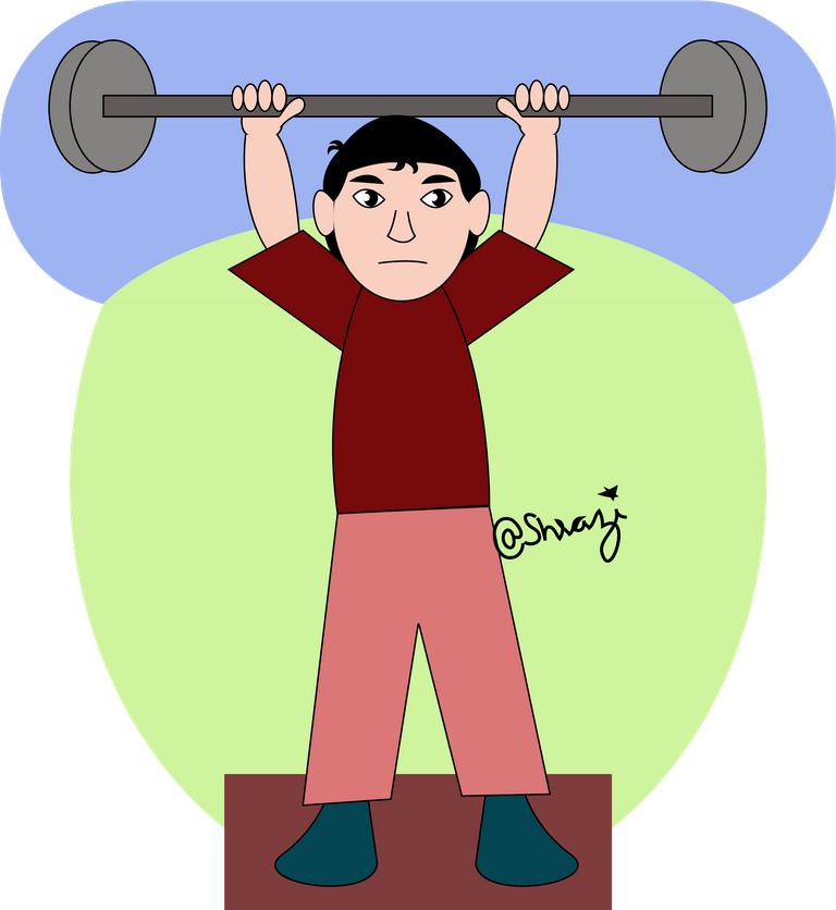 Weightlifting drawing by Me