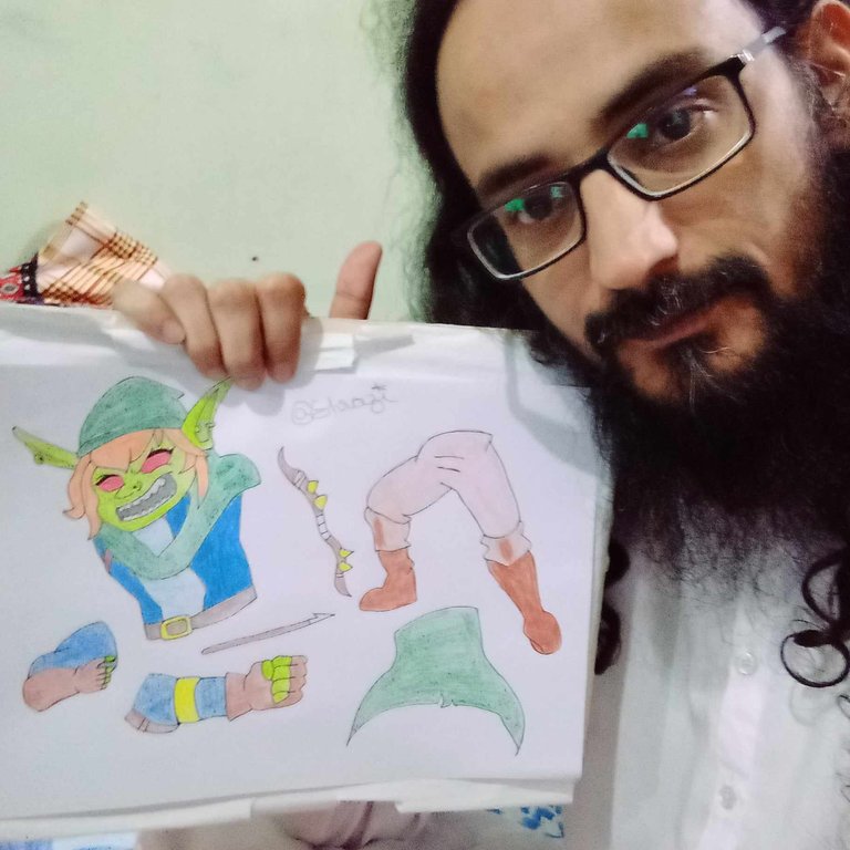 selfie with Drawing