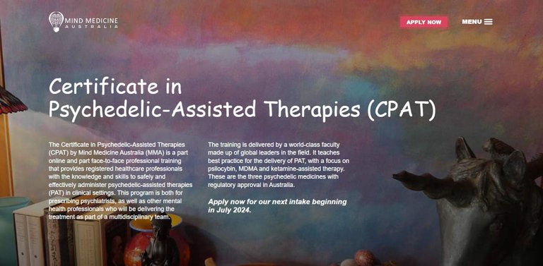 Certificate in Psychedelic-Assisted Therapies (CPAT) with Mind Medicine Australia