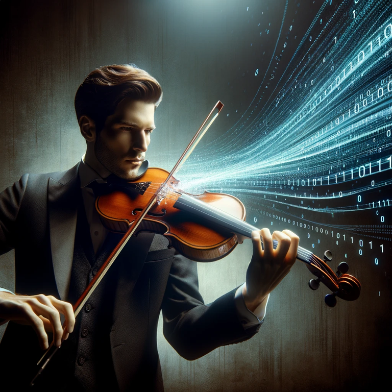 DALL·E 2023-12-26 20.31.17 - In the foreground, a violinist dressed in a blend of formal and artistic attire is captured mid-performance, emphasizing elegance and intensity. The v.png