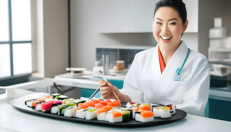 a-dentist-patient-eating-a-platter-of-sushi-on-the-upscaled.png