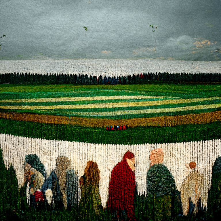 801bfc48-b382-4b33-b625-bc750cd5b354_John_Ashs_Username_for_Discord_a_hung_knitted_quilt_tapestry_of_a_landscape_of_nature_humans_in_harmony_with_nature_large_stitches_.png