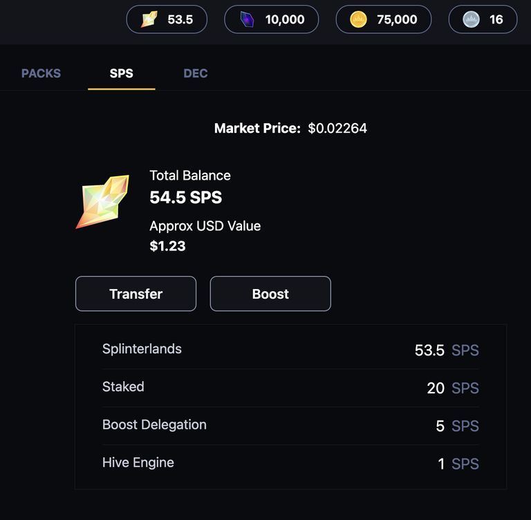 SPS & DEC integration within the Game