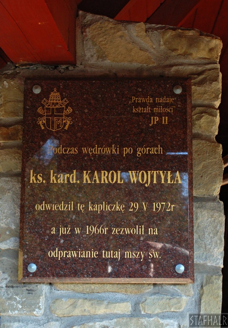 Karol Wojtyła - the future pope - visited this chapel during mountain hiking in 1972