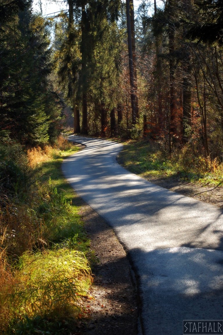 The road from the chapel towards Tarliczne