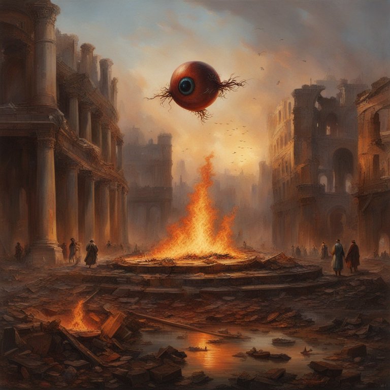 An-eyeball-shown-as-the-small--mysterious--magical-flower-on-a-bloody-limp-stem--among-the-ruins-of-the-city-after-bombardment---Merry-go-round-in-flames-nearby--The-are-some-birds-high-in-the-sky- (2).jpg