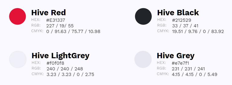 Hive Official Colors #hive #hiveisalive #community-fork