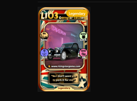 Rising Star Cards - A getaway out of the yard