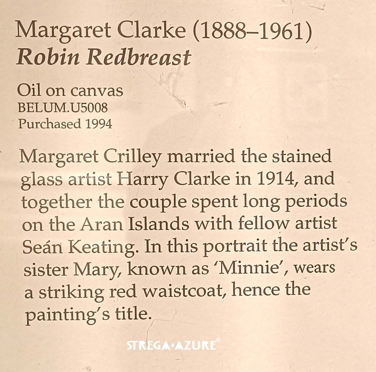 16.Margaret Clarke (1888 - 1961) 'Robin Redbreast' oil on canvas_1.jpg