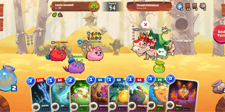 Scene in Axie Infinity game