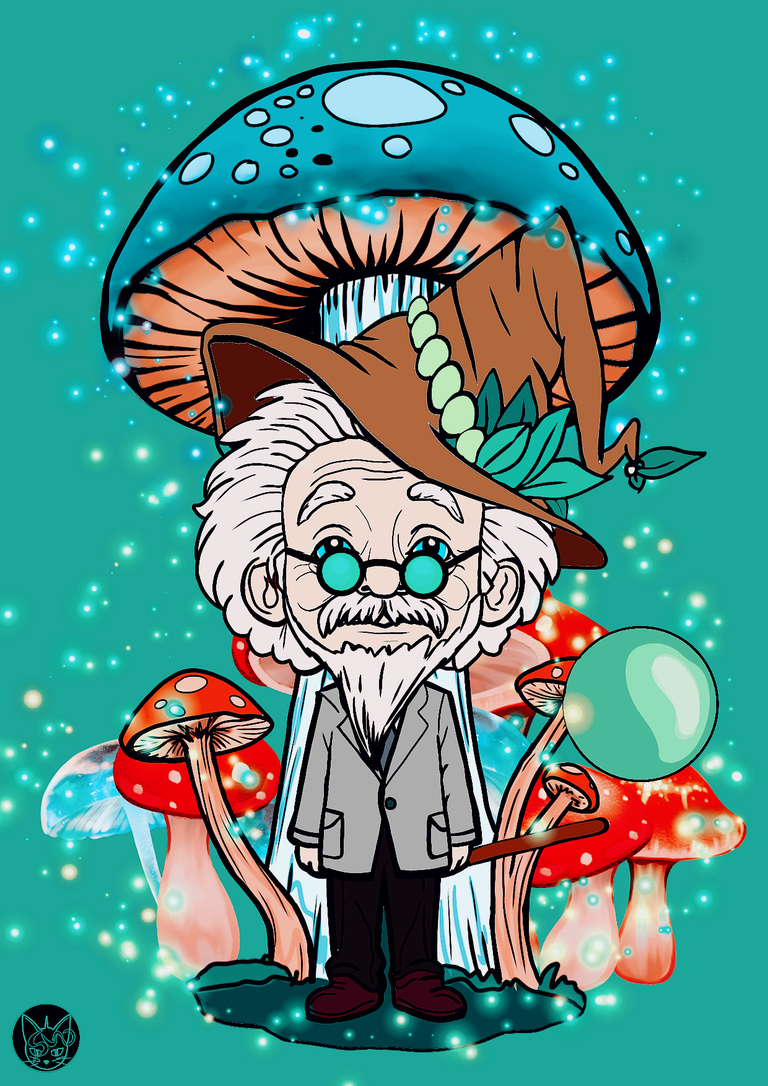 splinterlands fanart the wizard of Eastwood is Albert Einstein finish 4.png