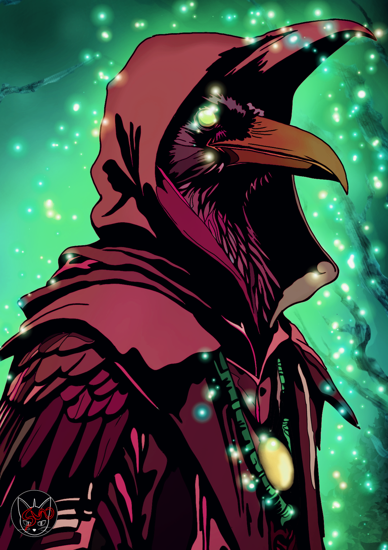 splinterlands Art Contest Ravenhood-Warden fanart color variety.png