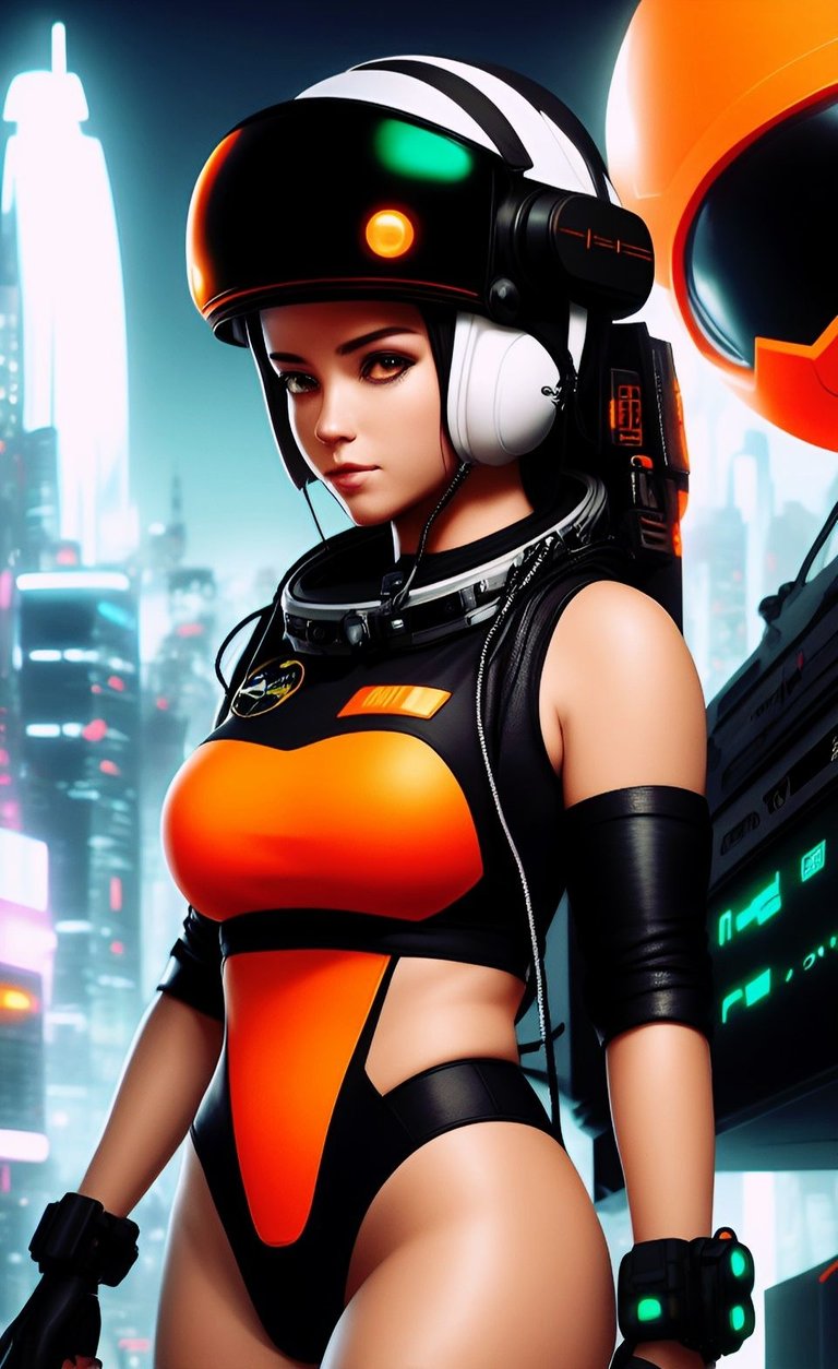 ai cyberpunk girls Orange style no 3.jpg