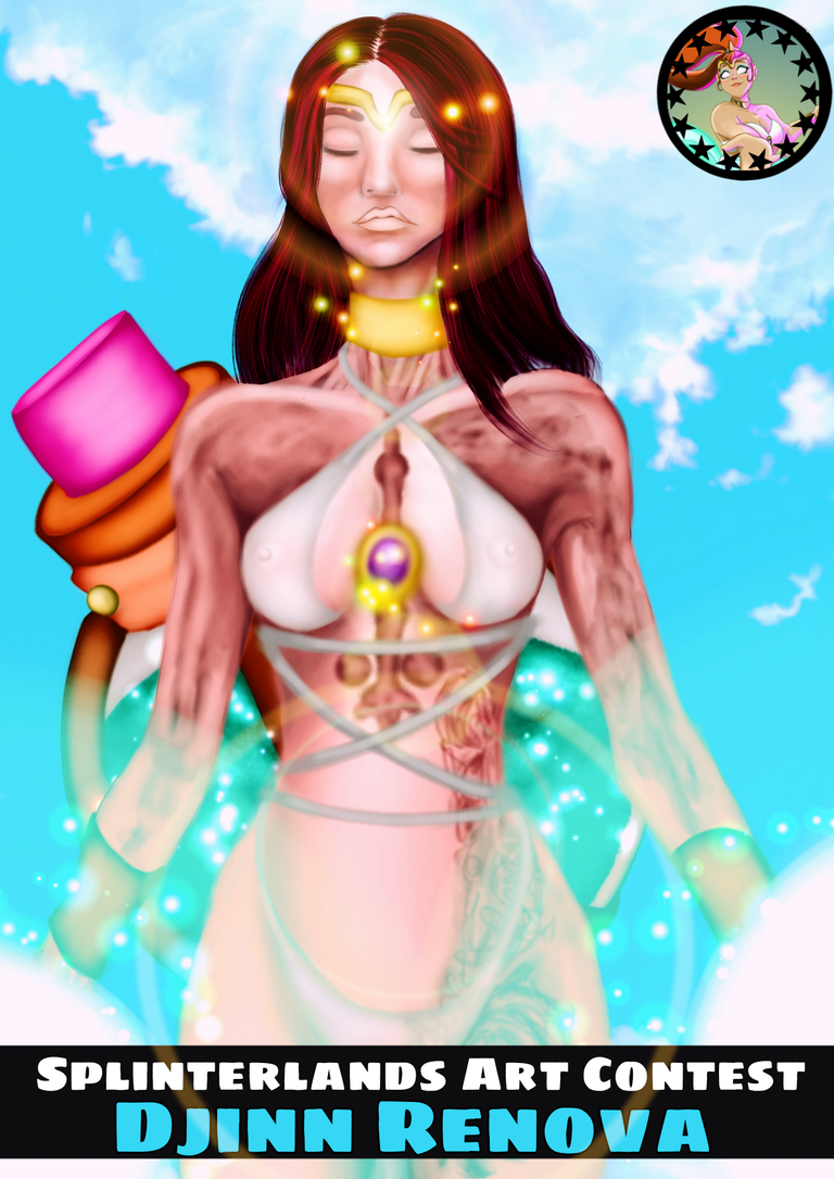splinterlands fanart Djinn Renova thumbnail.png