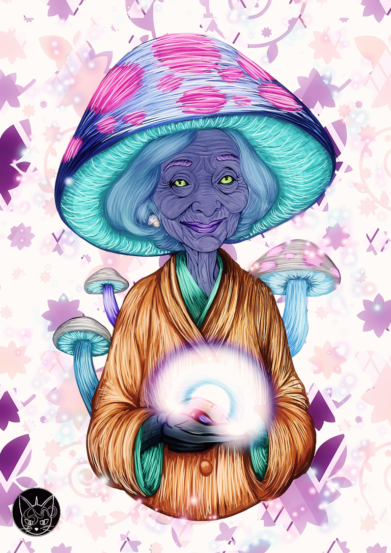 splinterlands fanart dark Arborist as granny.png