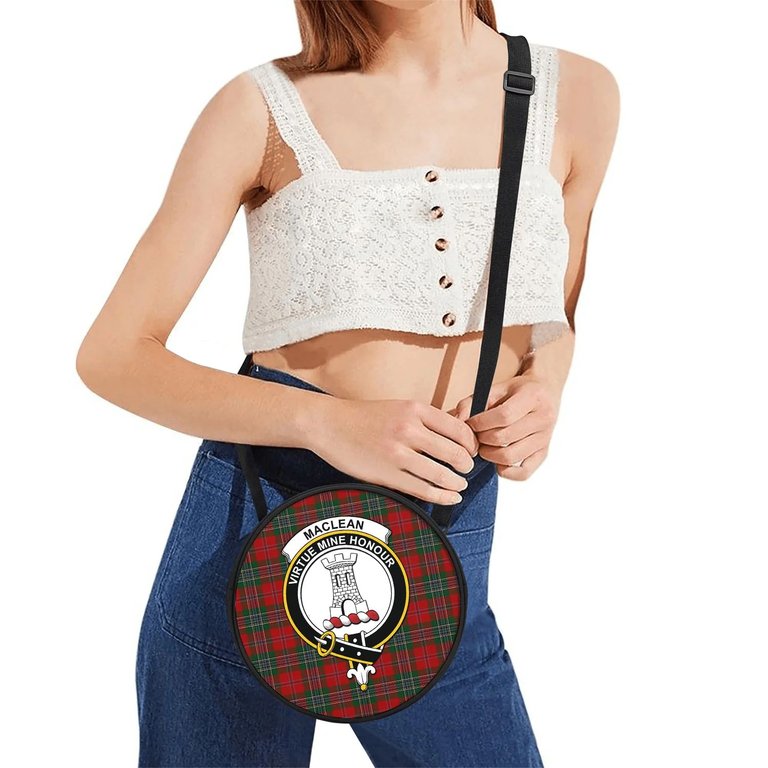 MacLean tartan round satchel bag.jpg