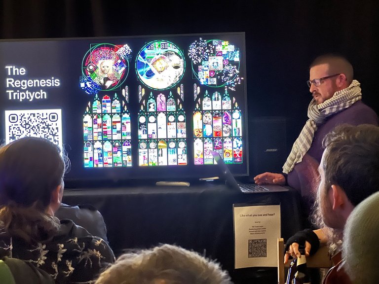 Andy - lecture on his artwork The Regenesis Triptych
