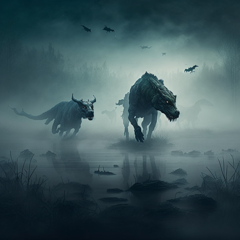 CyNCocoNut_KilleR_420_creatures_running_in_swamp_with_mist_in_t_a99cfa36-7378-4983-bd16-235c6ae9a073.png
