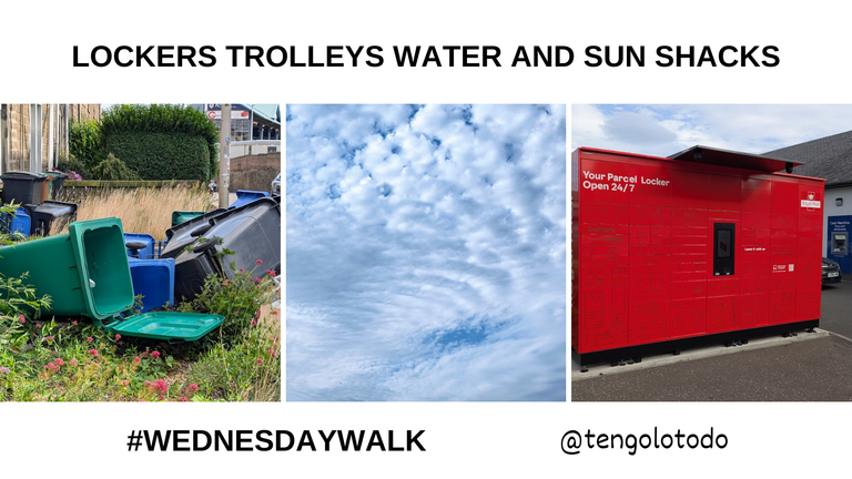 Lockers trolleys water and sun shacks 
