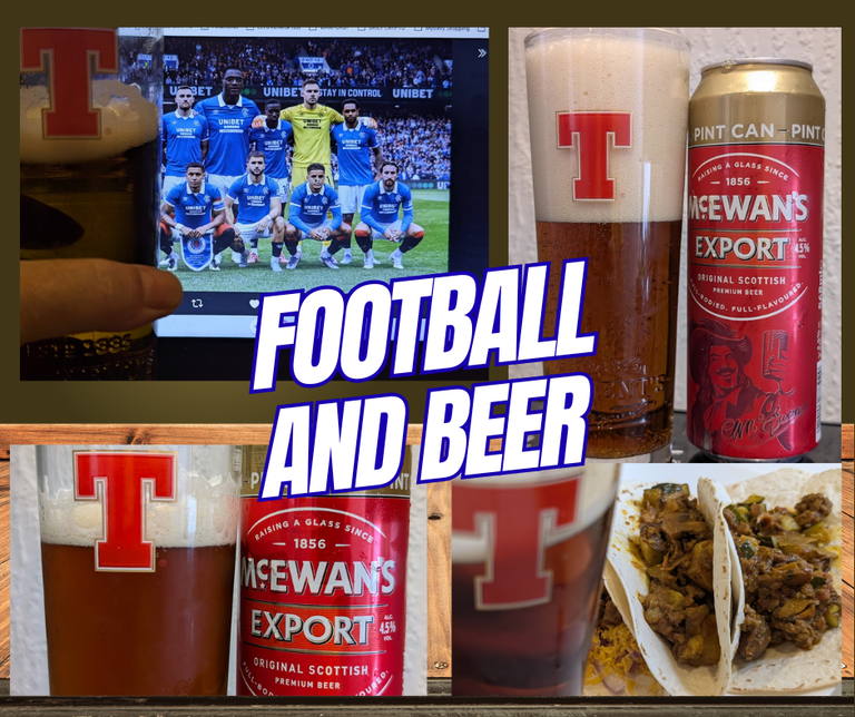 Football and Beer , Rangers and McEwans Export 