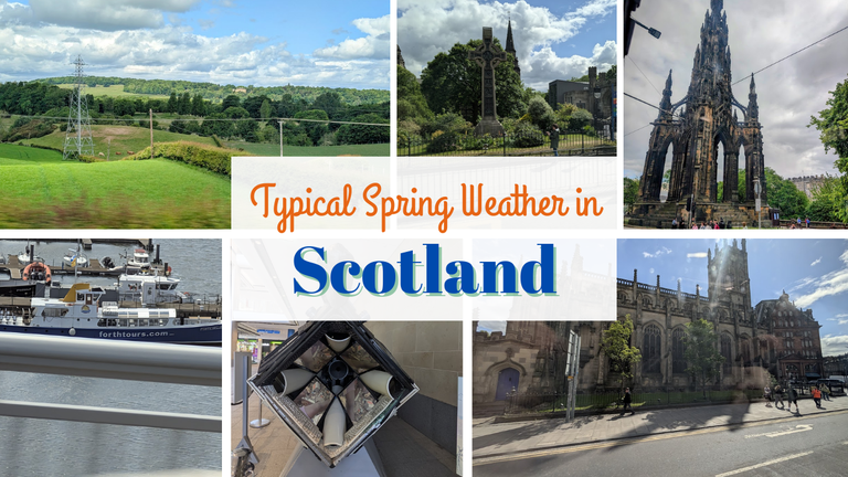 Typical Spring Weather in Scotland for our walk
