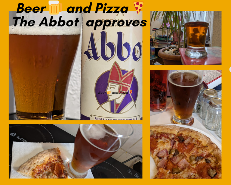 Beer 🍺 and Pizza 🍕 ~ The Abbot 🙏 approves 👏