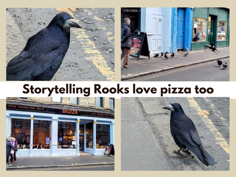 Storytelling Rooks love pizza too