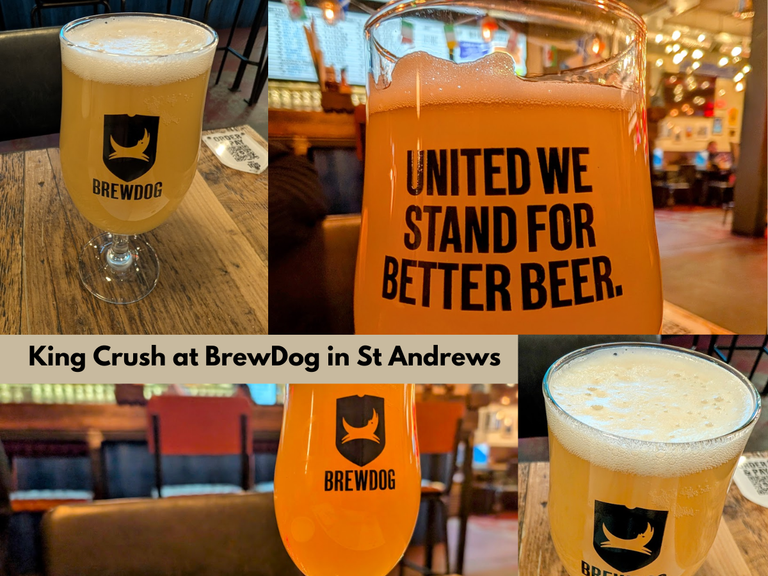 King Crush at BrewDog in St Andrews Scotland