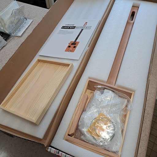 Guitar Unboxed and ready to assemble